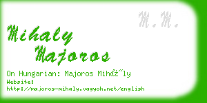 mihaly majoros business card